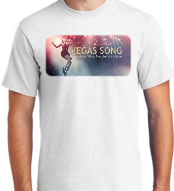 White Vegas Song Banner T-Shirt